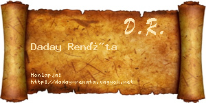 Daday Renáta névjegykártya