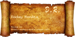 Daday Renáta névjegykártya